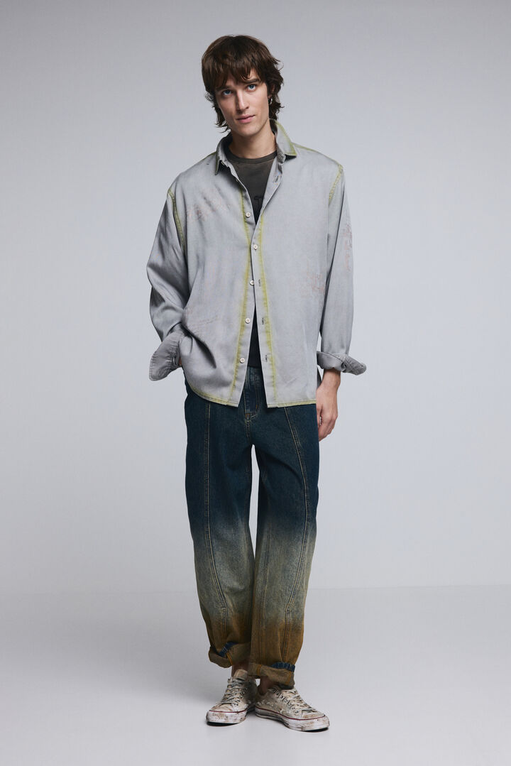 Hemd mit Schriftzug und Used-Effekt | Desigual