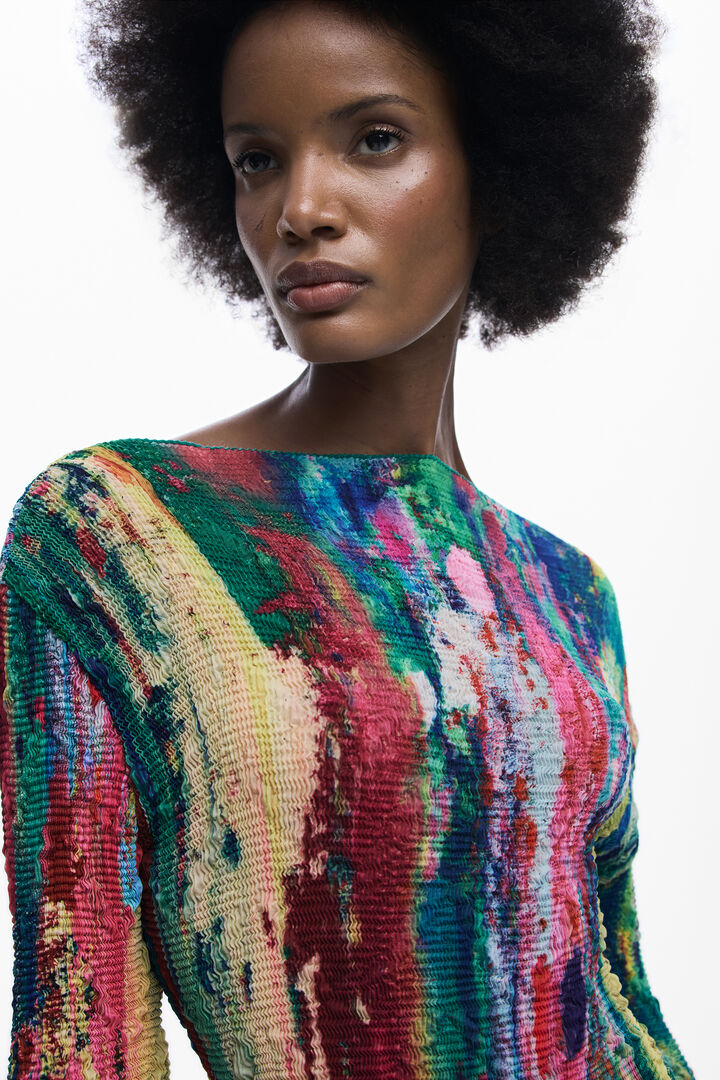 Ruched asymmetrical dress | Desigual