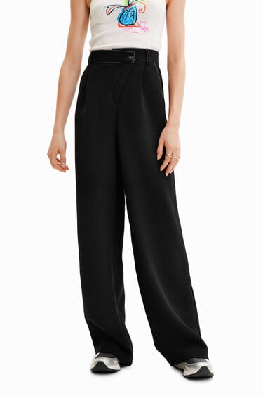 Twisted trousers with pleats | Desigual