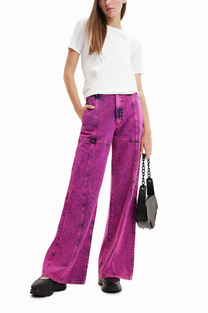 Maitrepierre wide-leg acid wash jeans | Desigual