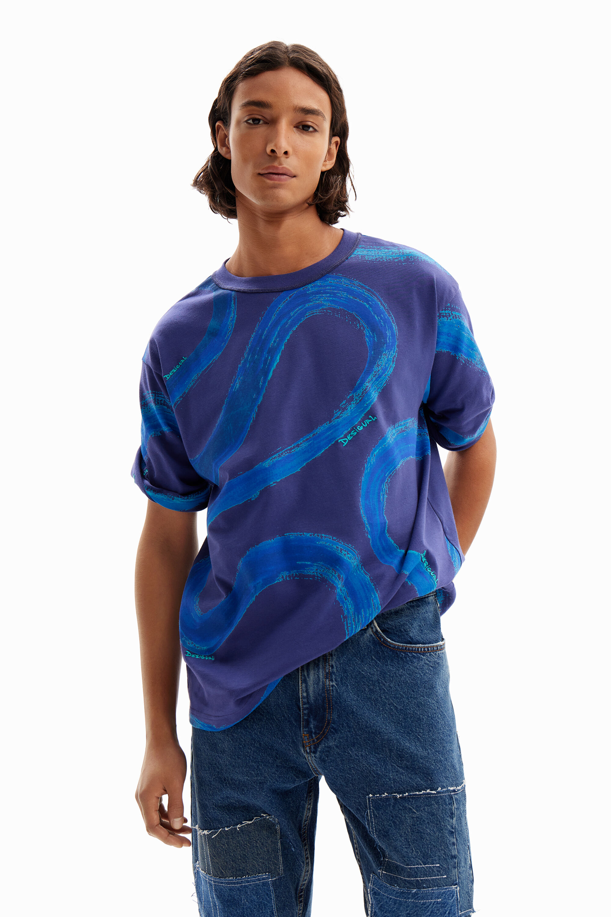 Desigual T-shirt In Blue