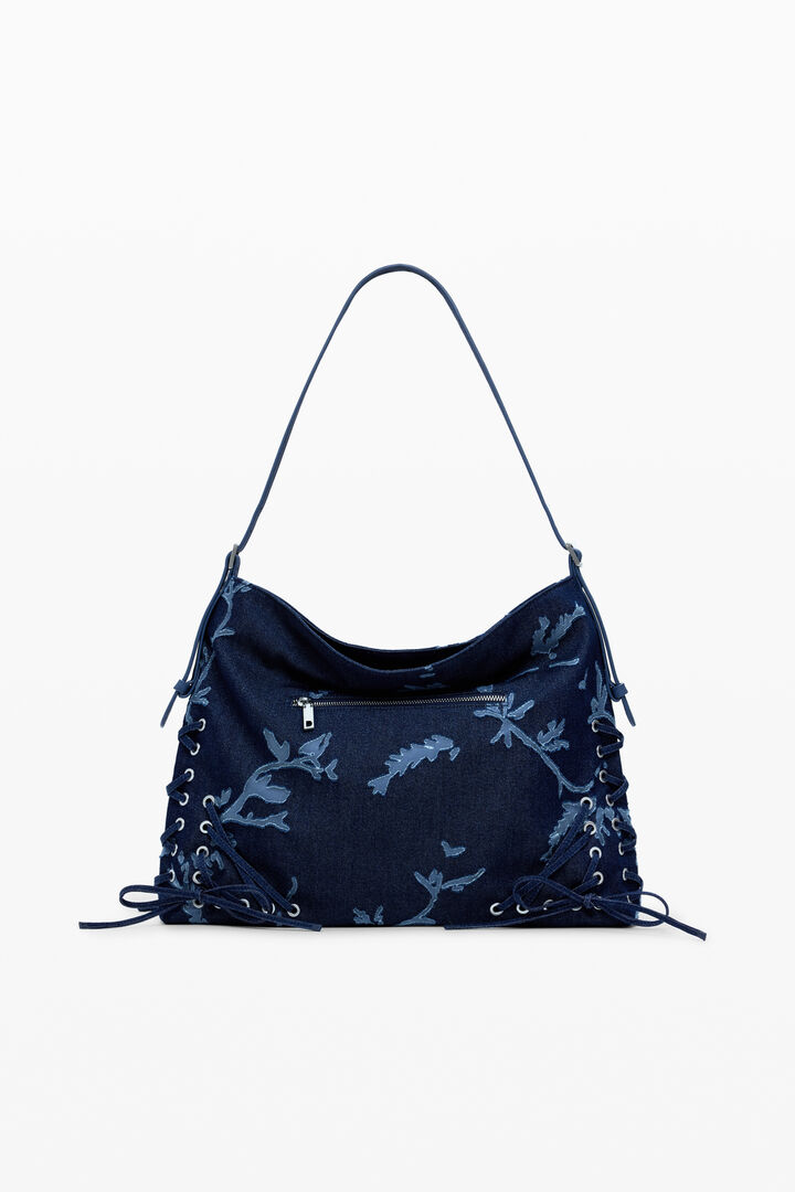 Borsa media in denim devoré | Desigual