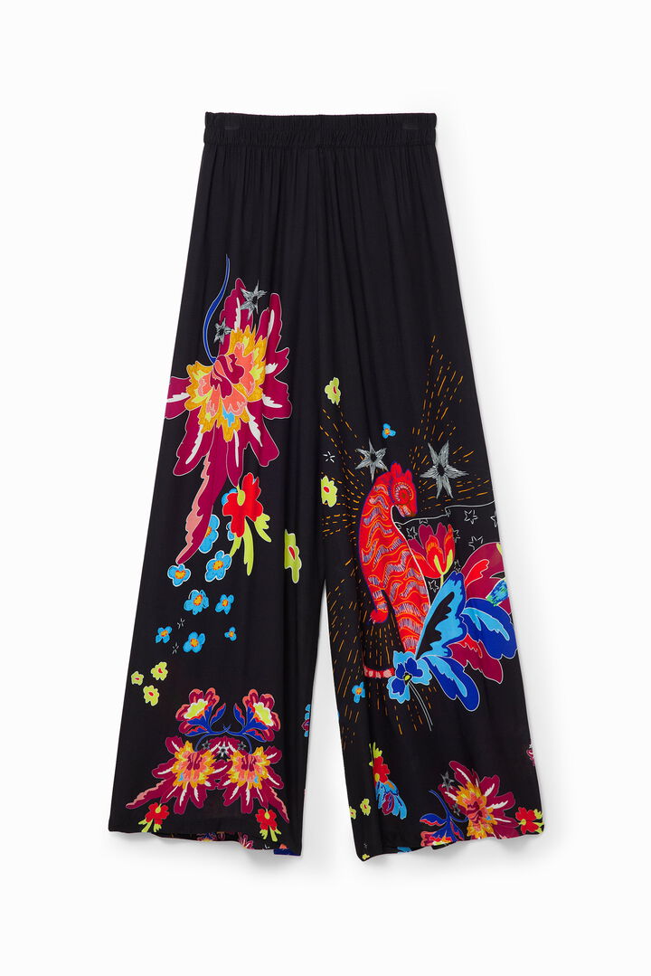 Jungle design palazzo trousers | Desigual
