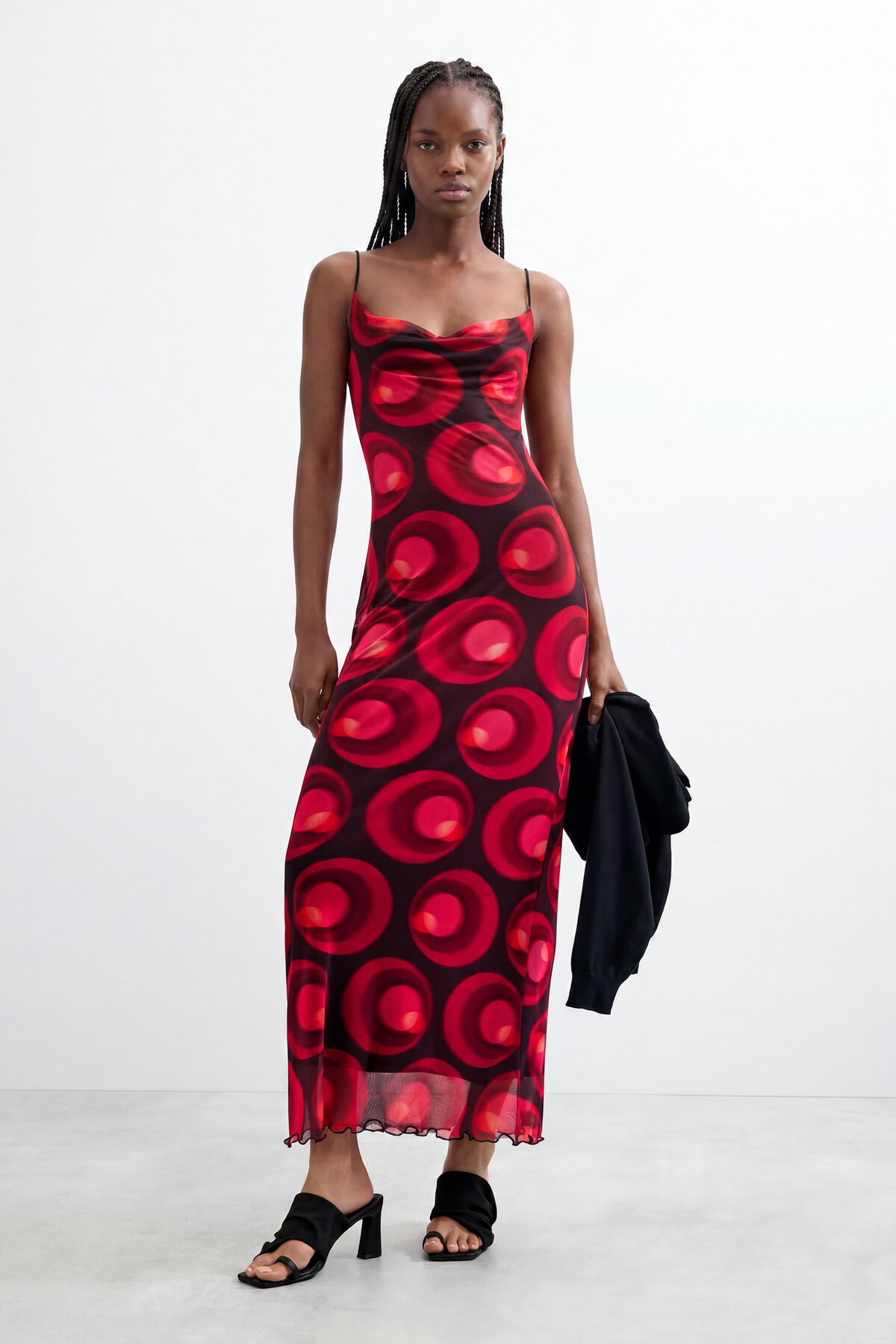 2 in 1 knitted dress for women 2-in-1 knit black Women's I 100% cotton.