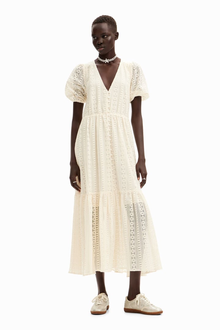 Long embroidered dress | Desigual