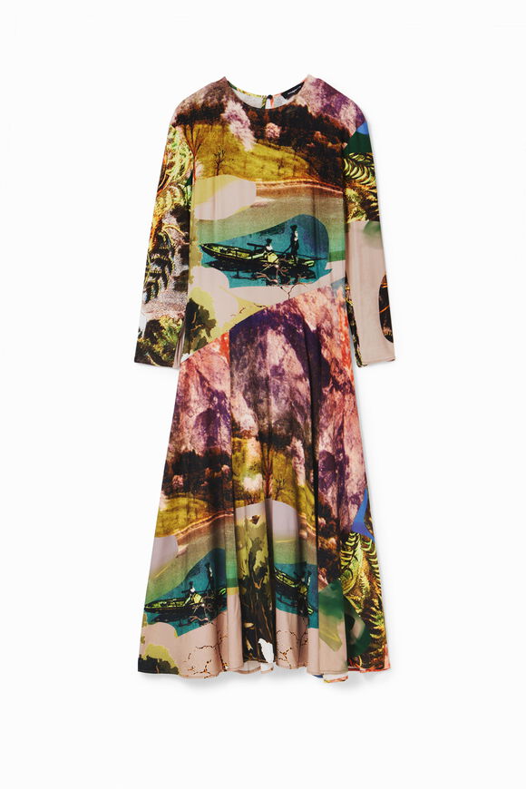 Vestido midi collage M. Christian Lacroix