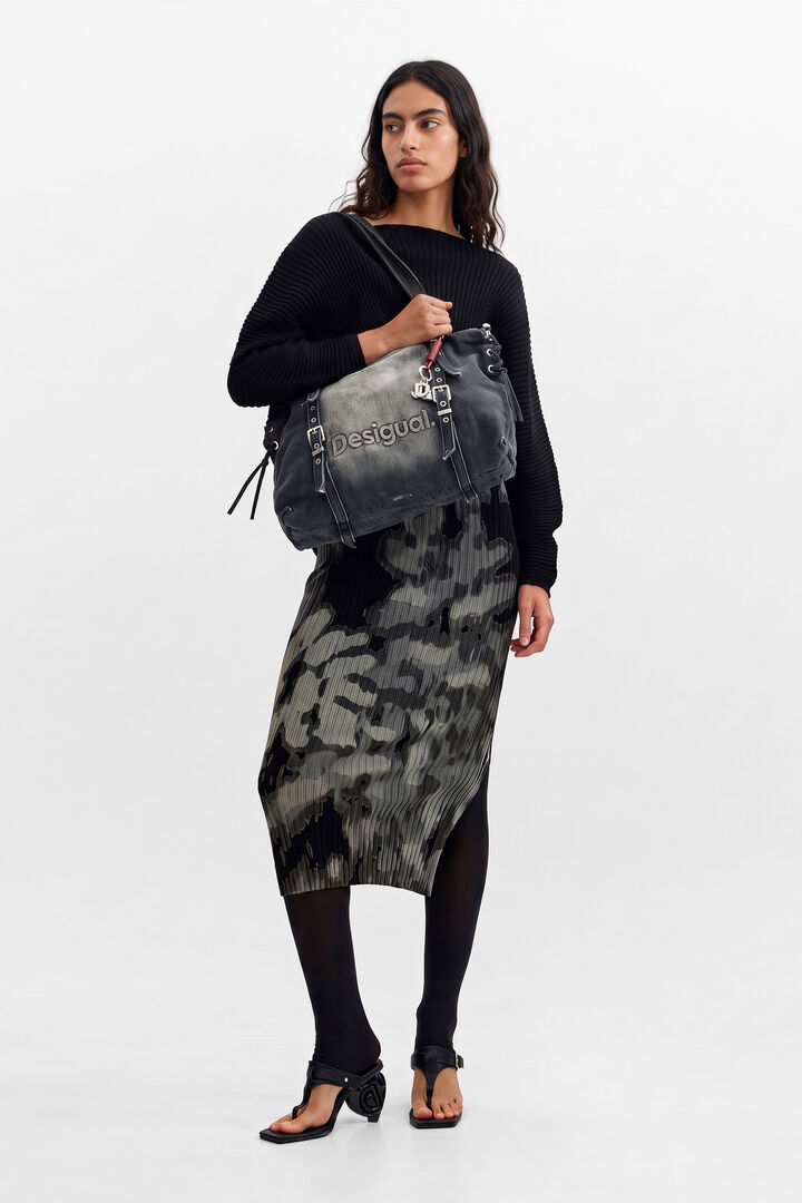 Large denim bag
