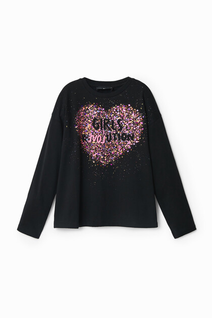 Sequin splatter T-shirt
