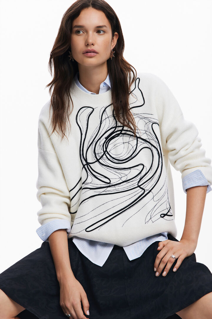 M. Christian Lacroix brushstroke sweater | Desigual