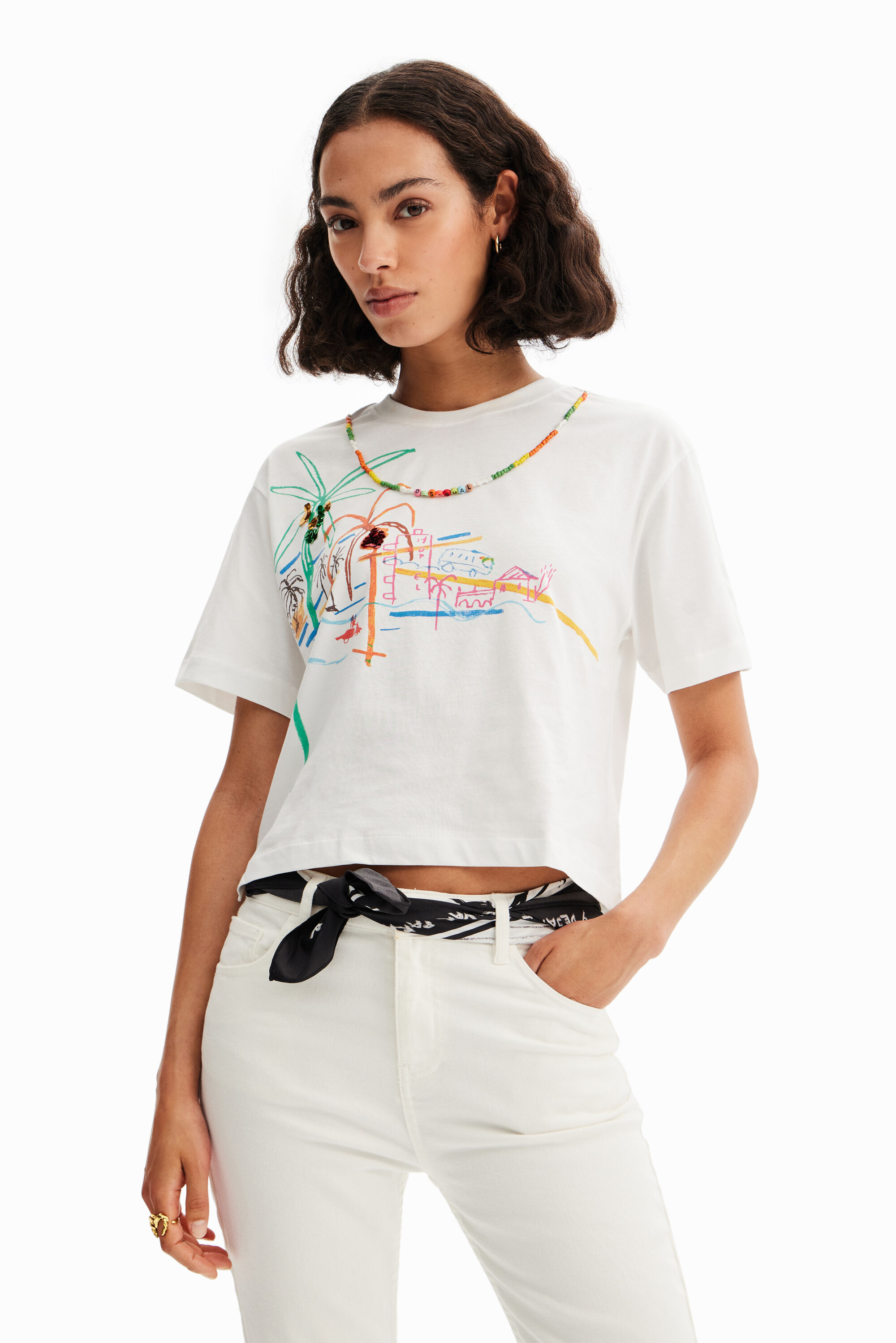 T-shirt illustration collier