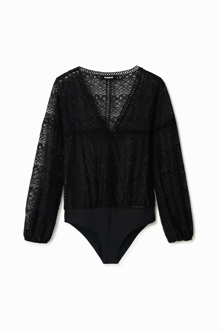 Spitzen-Body Slim Fit | Desigual