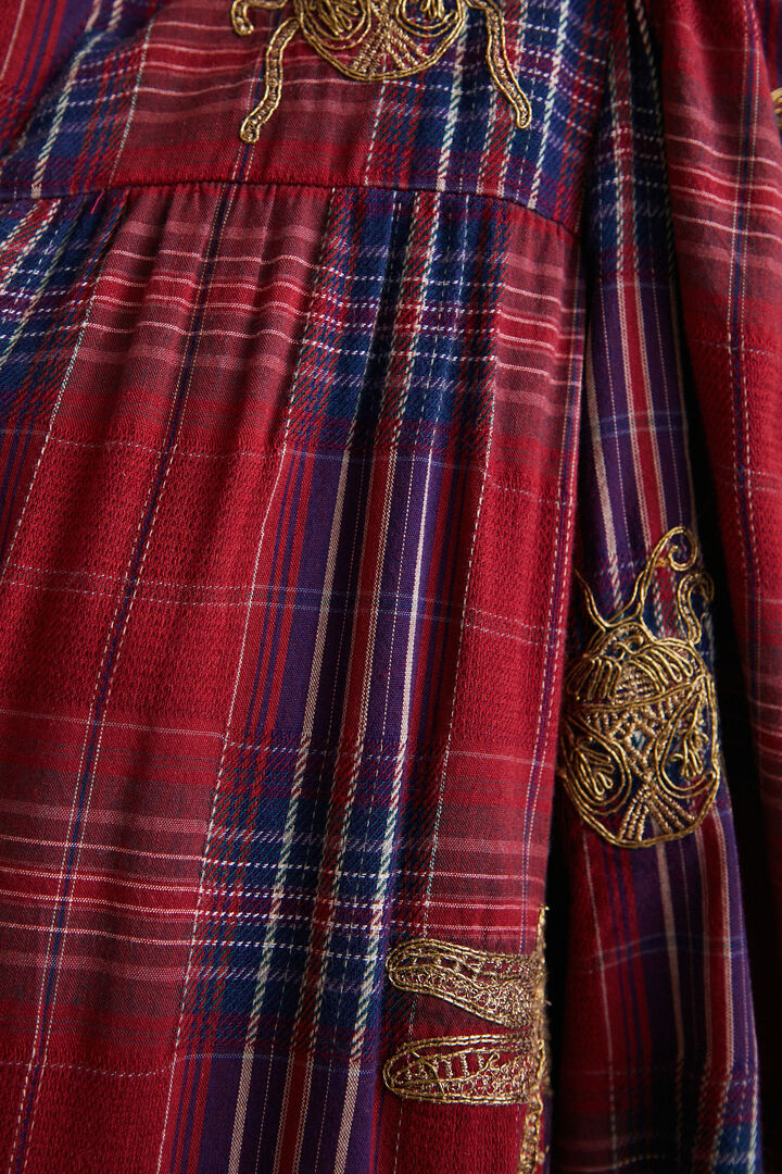 Robe chemise courte tartan | Desigual