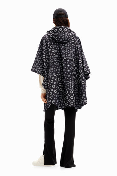 Geometric hooded raincoat | Desigual