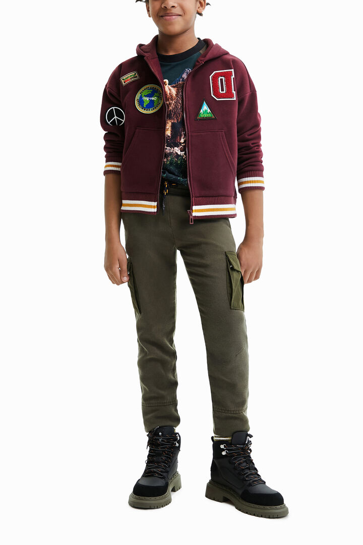 Sudadera college parches | Desigual