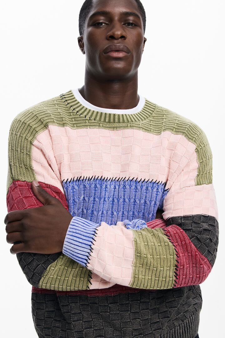 Maglione a maglia con impunture | Desigual