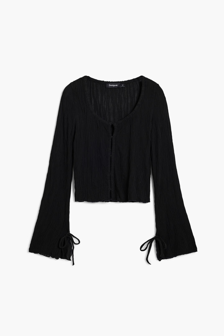 T-shirt with snap buttons and tie | Desigual