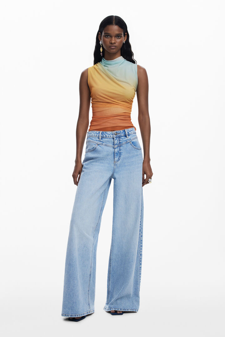 Camiseta drapeado atardecer | Desigual