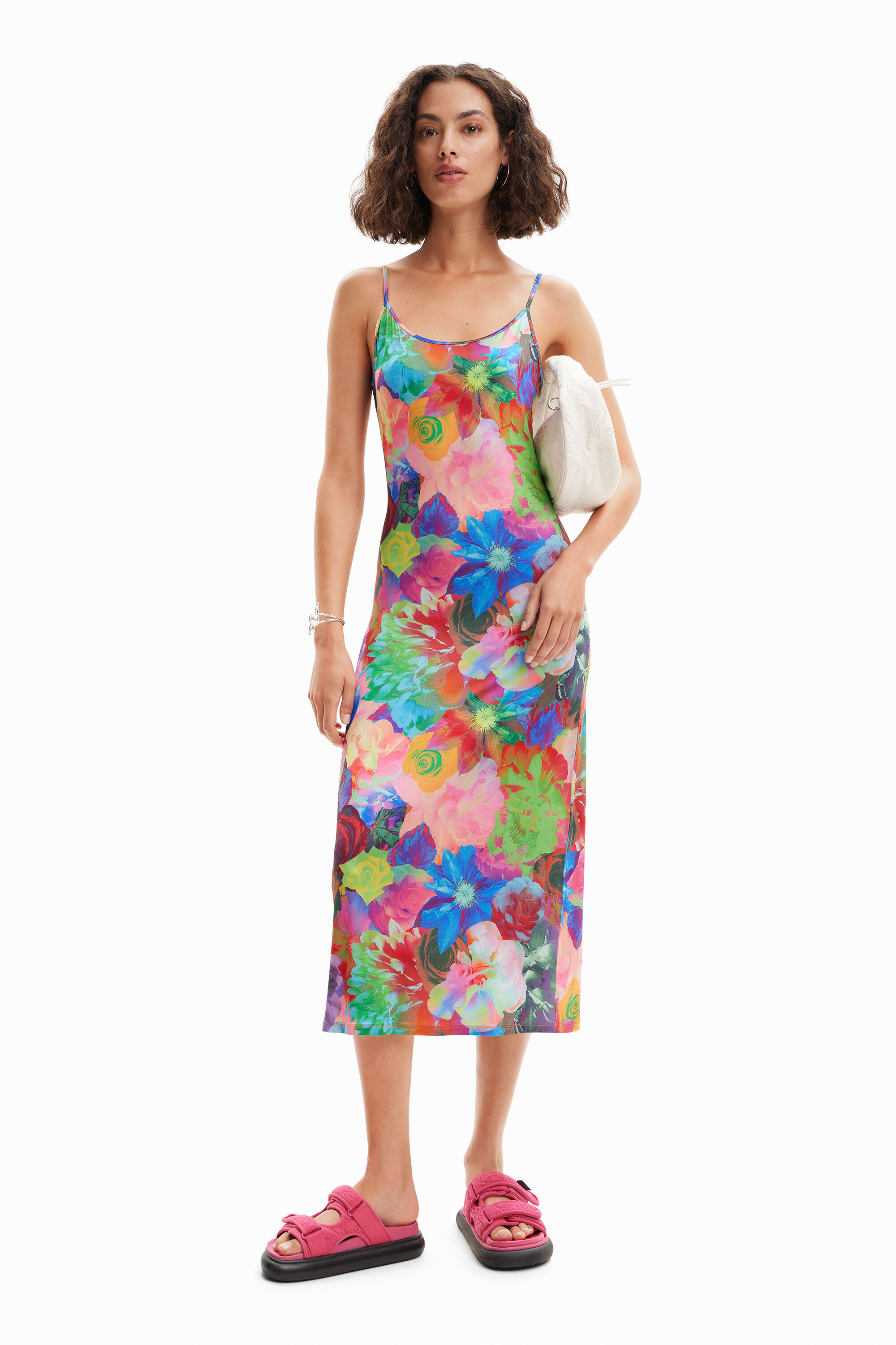 Women's Slim floral lingerie dress I Desigual.com
