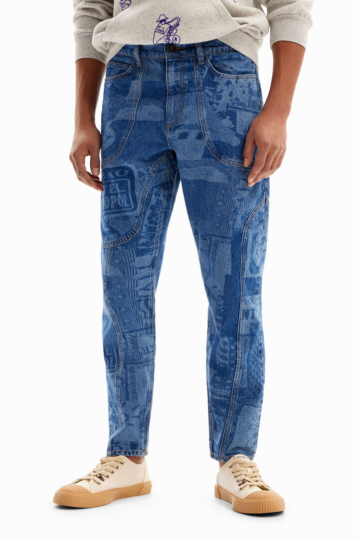 Laser print carrot jeans | Desigual