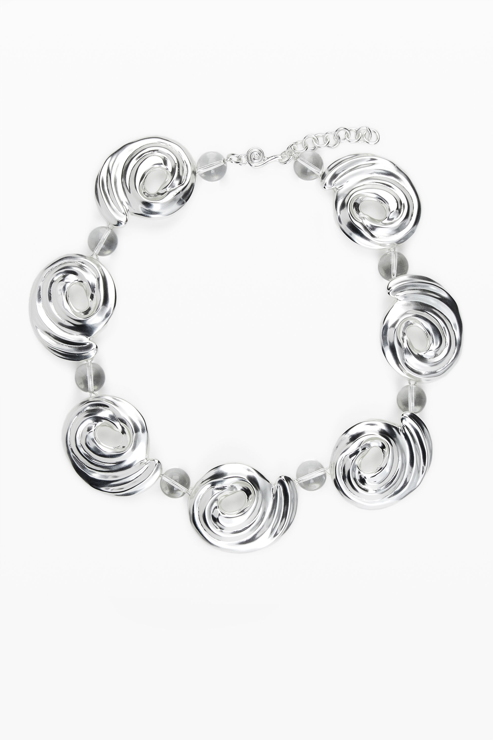 Silver-plated spiral necklace Zalio