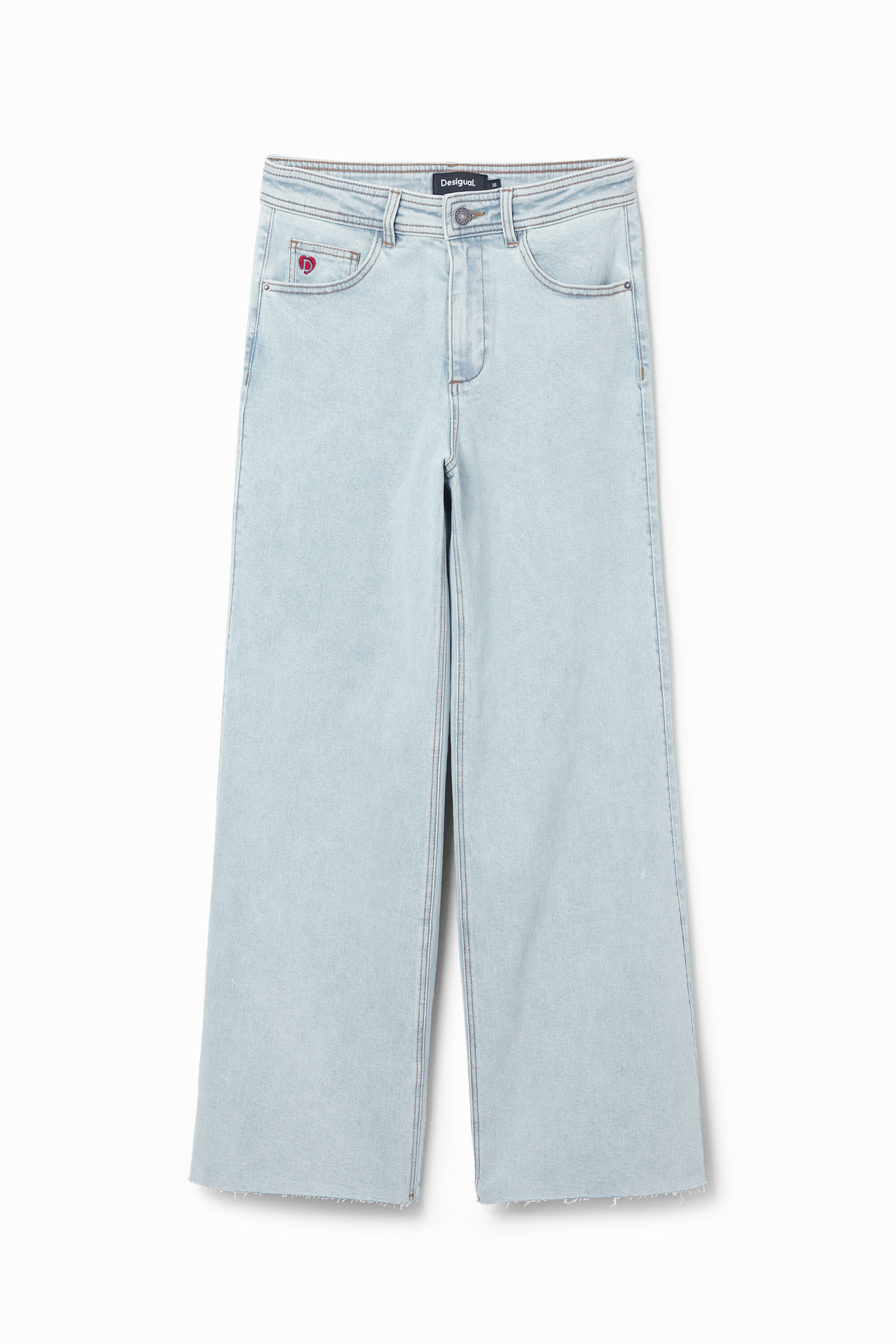 Cropped culotte jeans deals