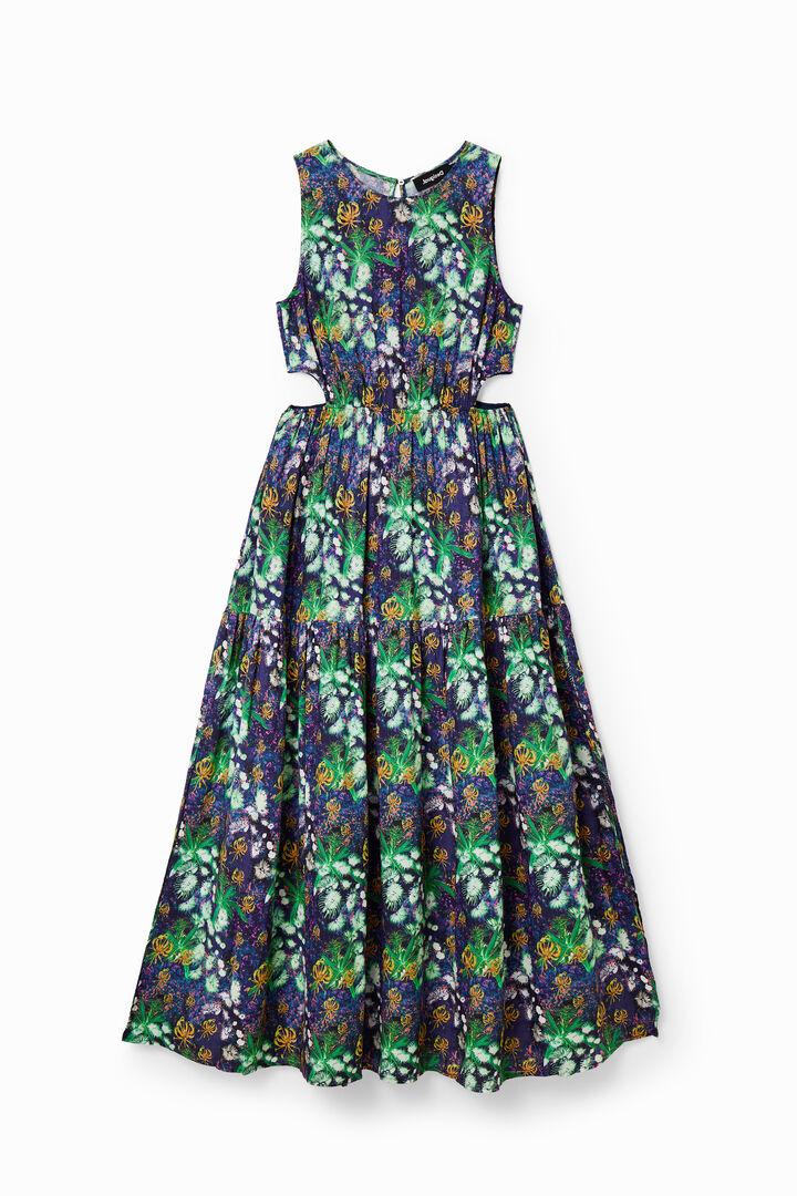 Vestido largo cut-out naturaleza | Desigual