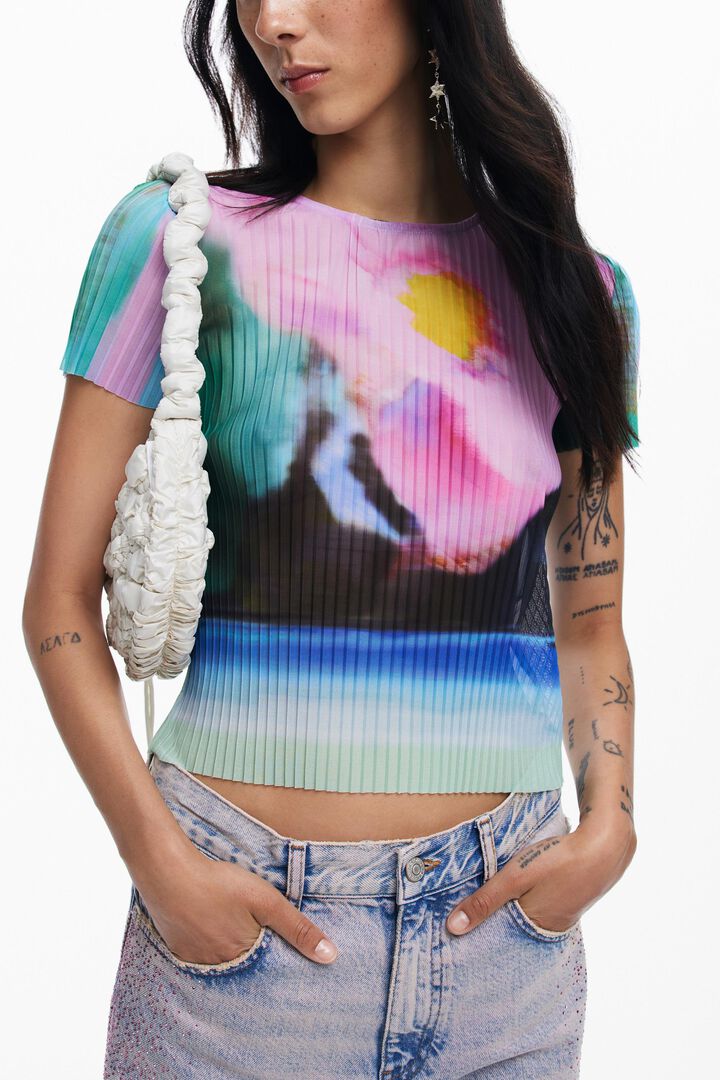 Faded landscape T-shirt | Desigual
