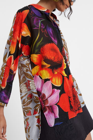 Asymmetrische blouse van zijde en katoen  Designed by M. Christian Lacroix | Desigual