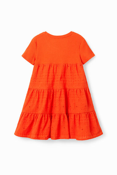 Vestit combinat brodat suís | Desigual