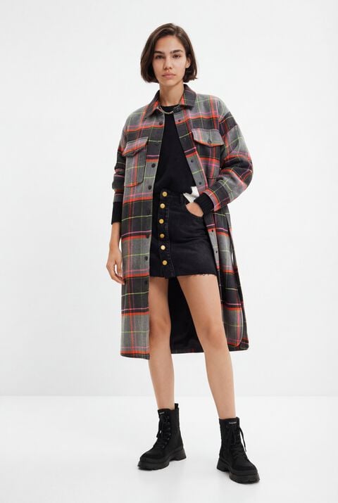 TARTAN OVERSHIRT COAT