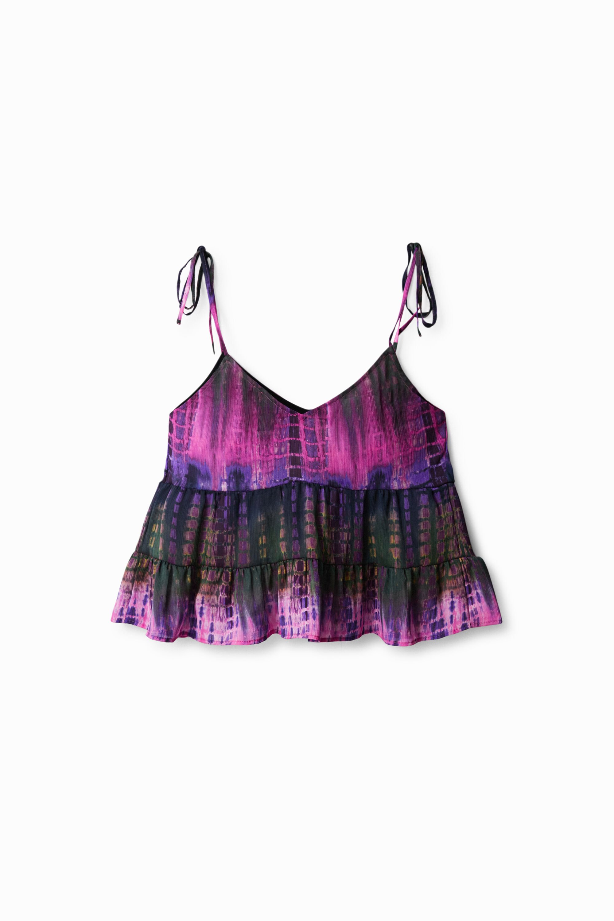 Tie-dye strap top