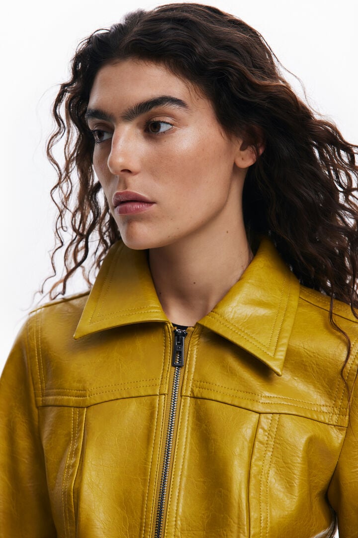 Cazadora biker efecto piel | Desigual