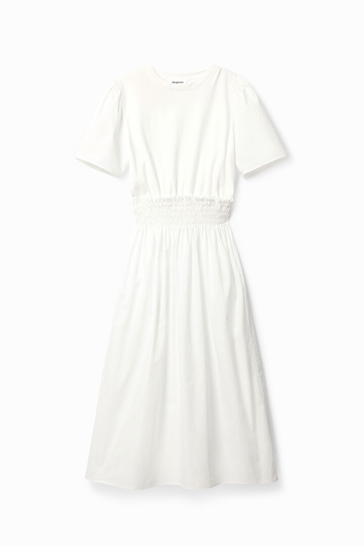 Vestido midi combinado liso | Desigual