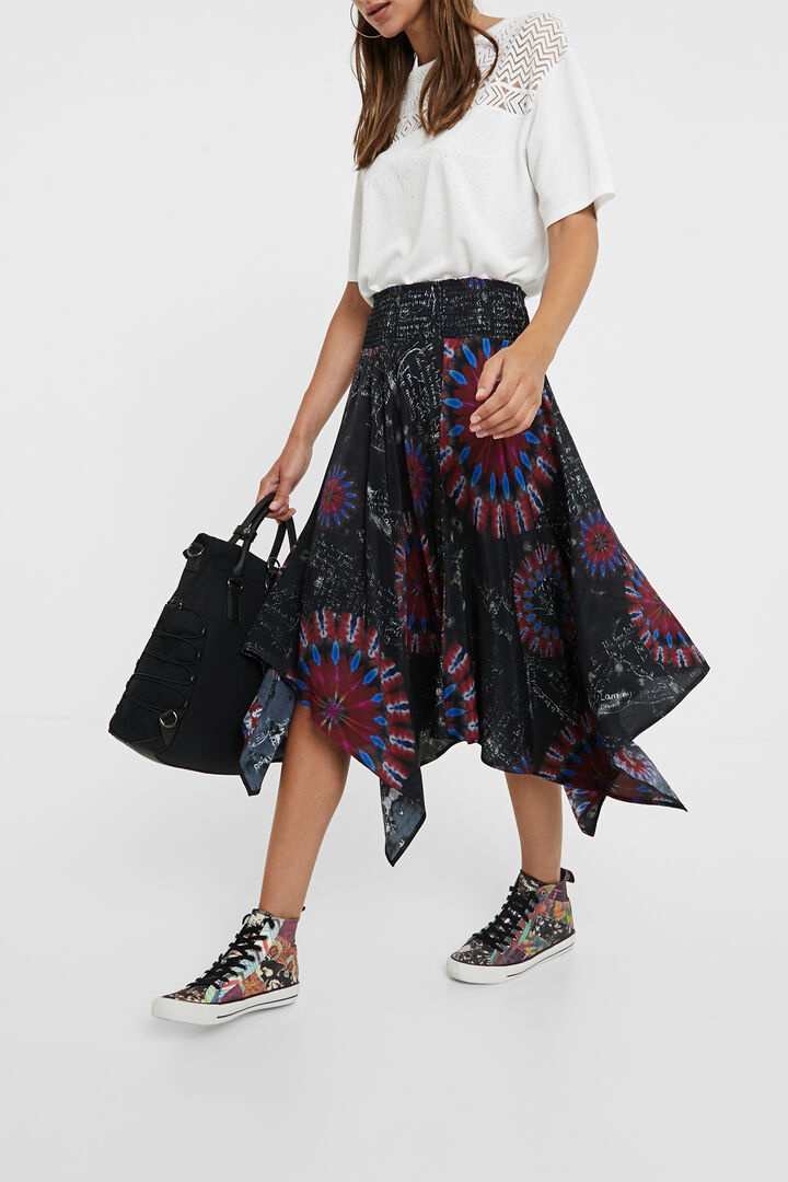 Asymmetric midi-skirt | Desigual