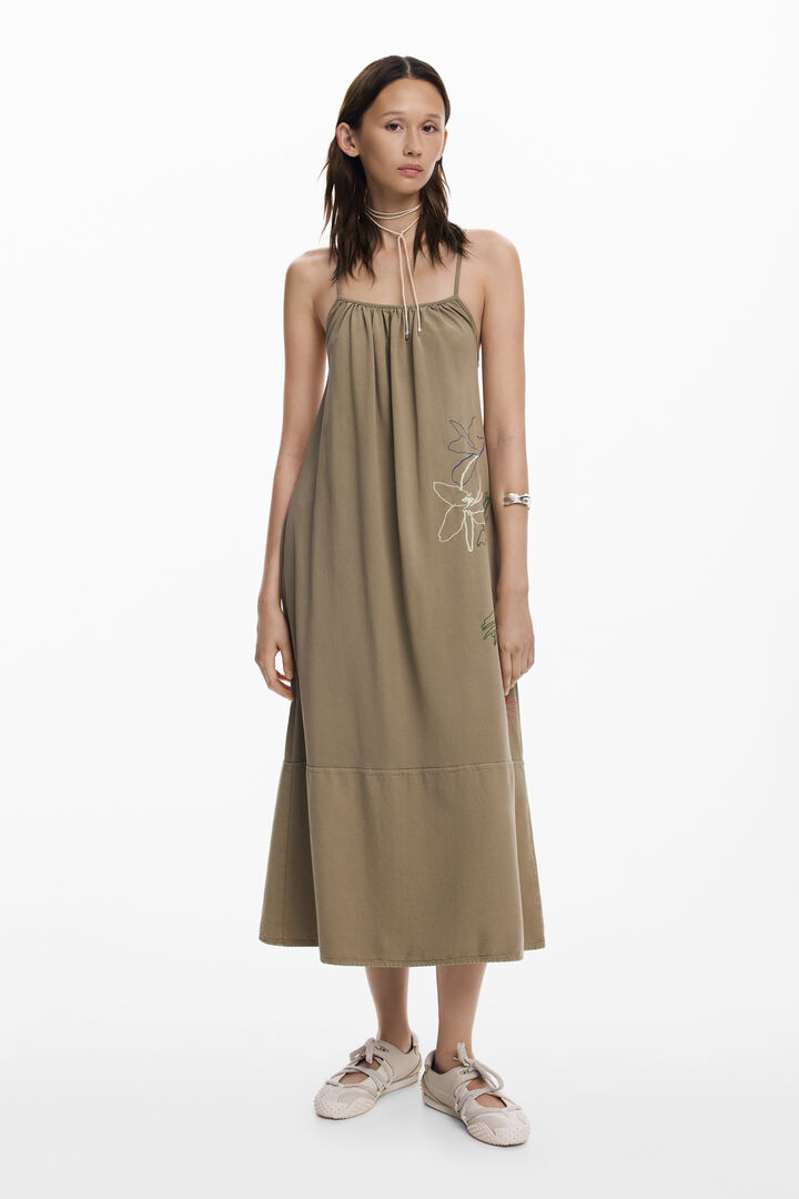 Kleid mit geradem Ausschnitt | Desigual