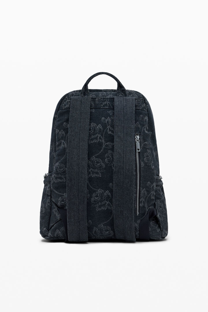 Large embroidered denim backpack | Desigual