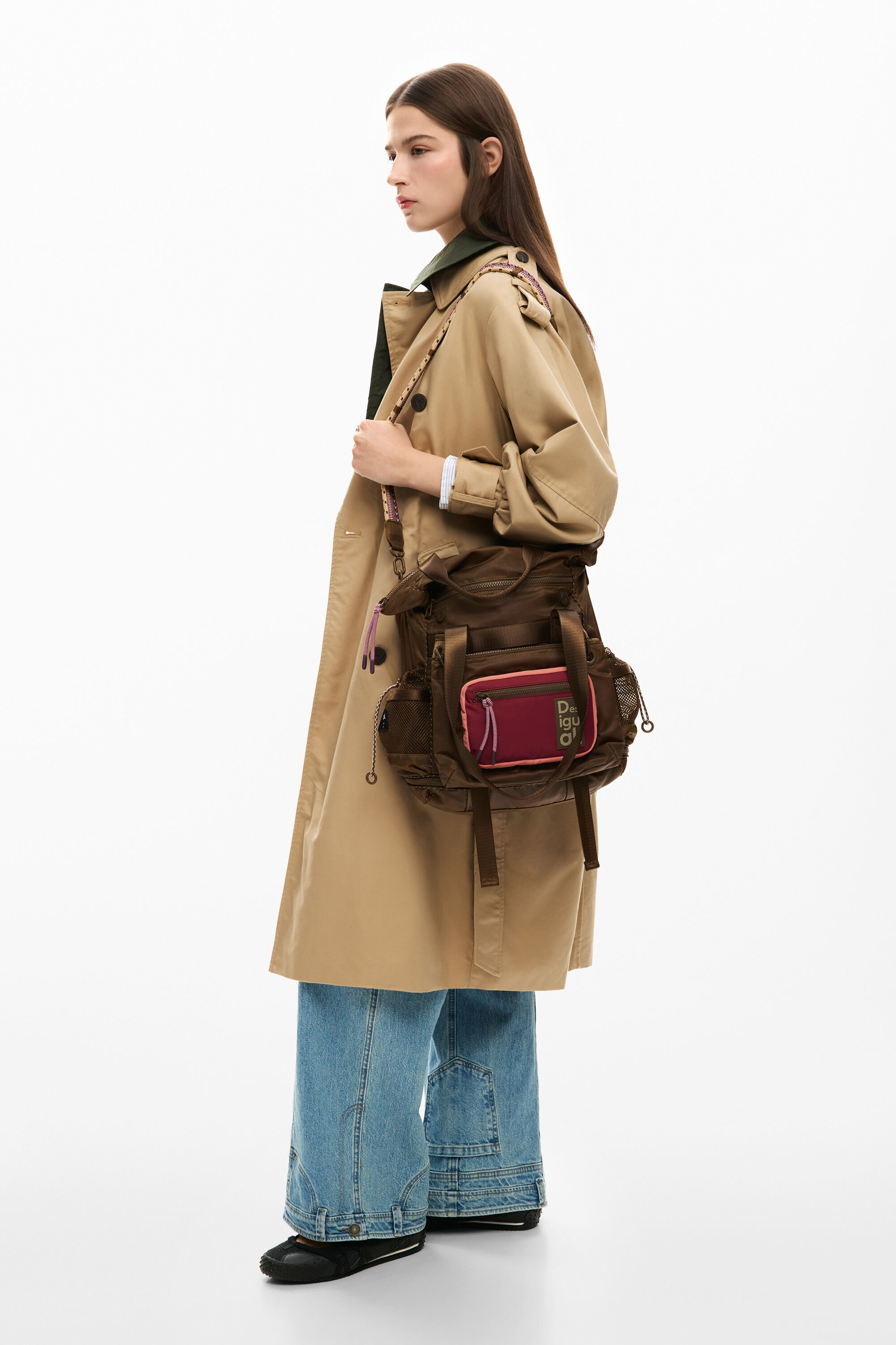 Large voyager multiposition backpack brown women's accessories I