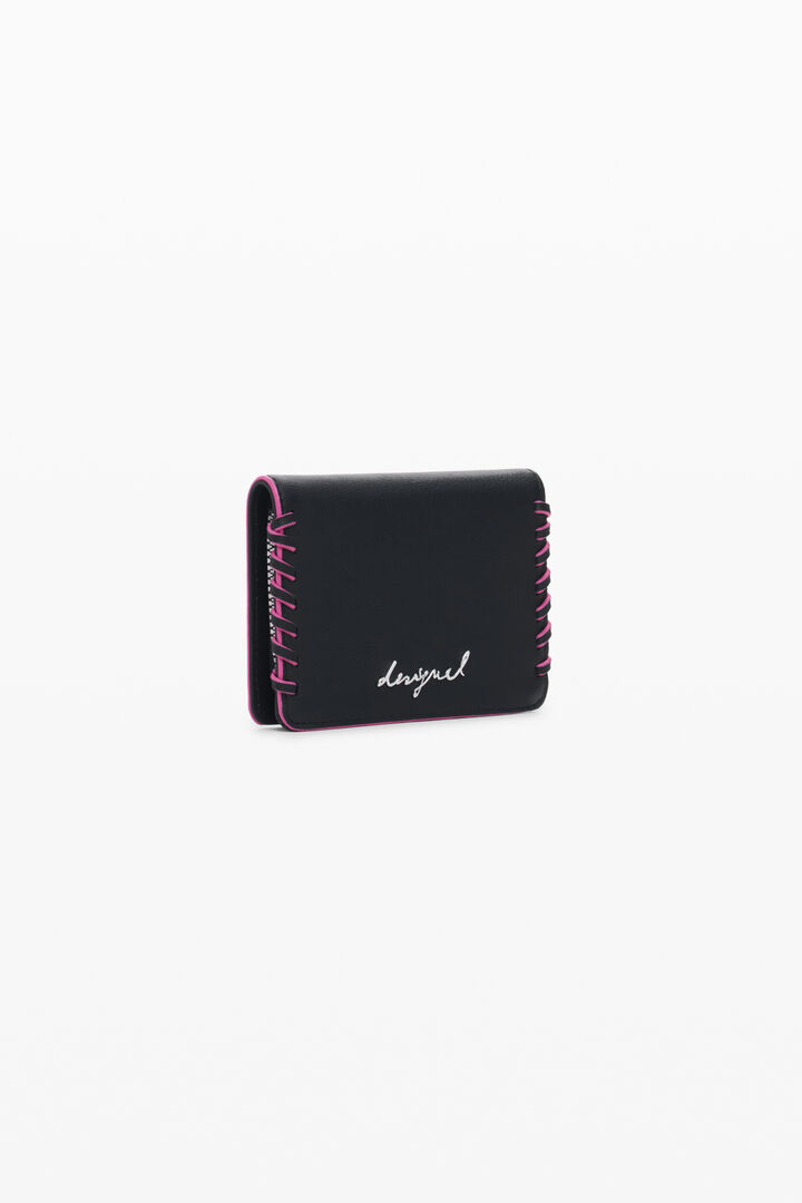 Small braided leather-effect wallet | Desigual