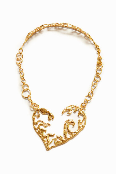 Zalio gold plated heart necklace | Desigual