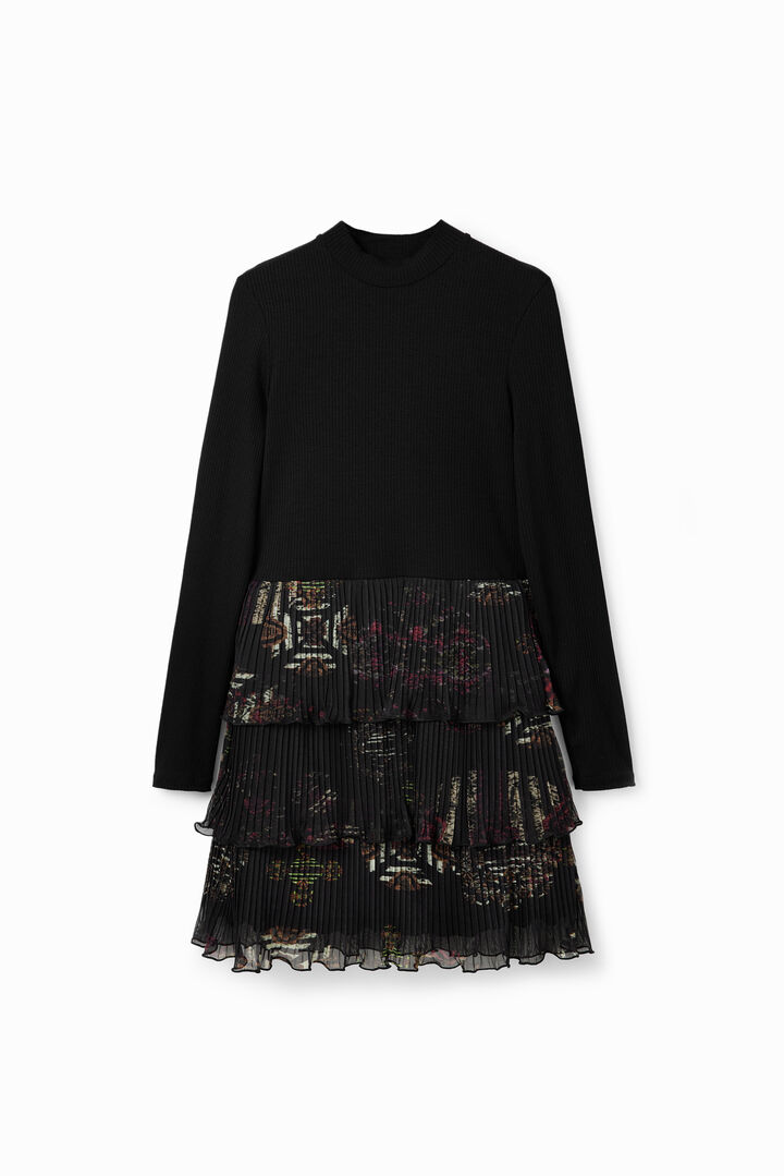 Robe courte plissée | Desigual
