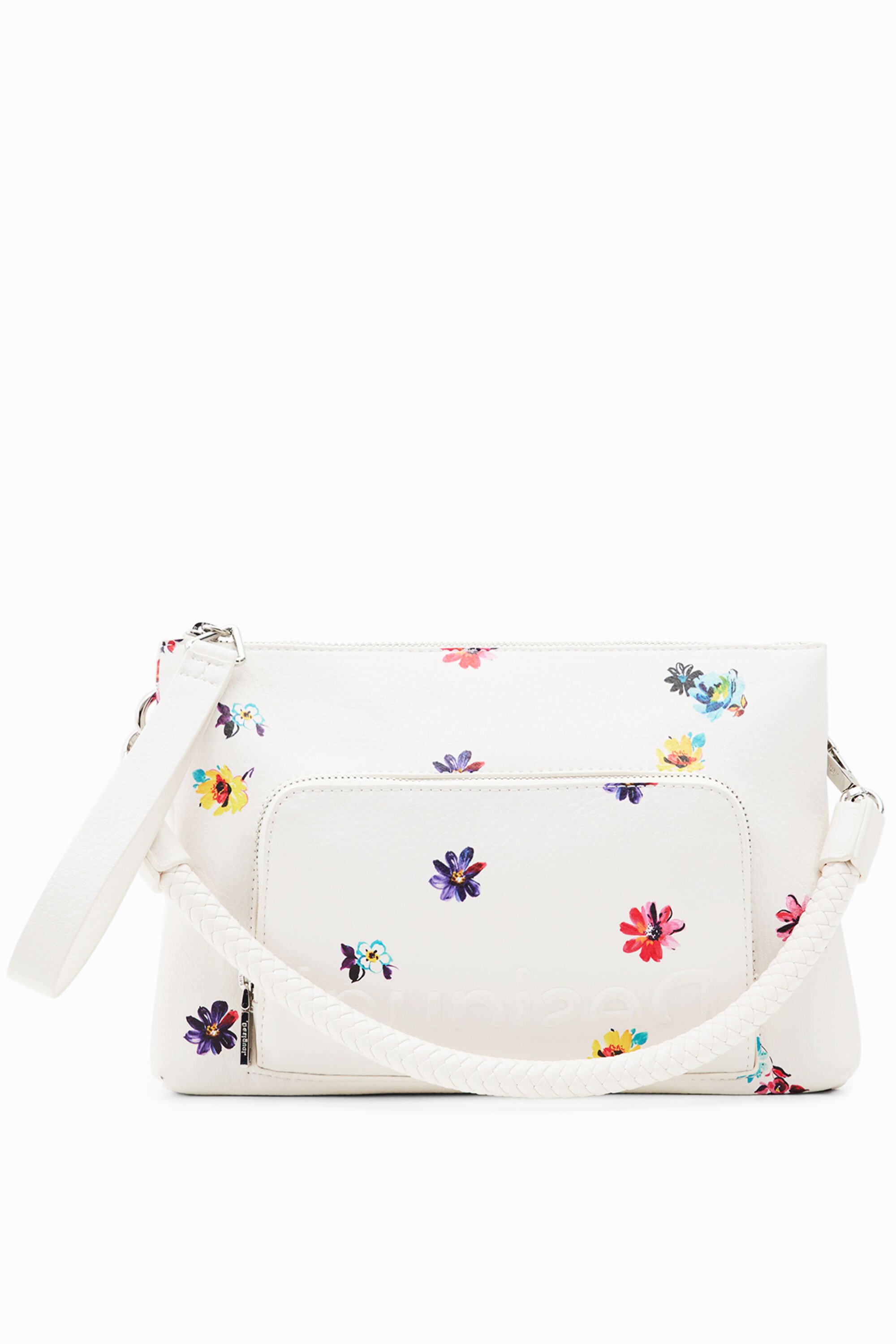 White floral crossbody bag sale