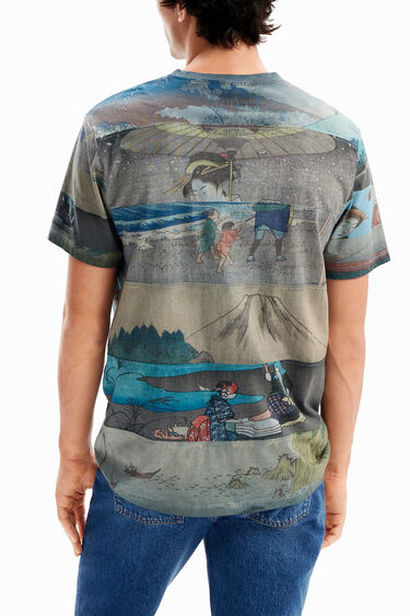 Japanese print short-sleeve T-shirt | Desigual