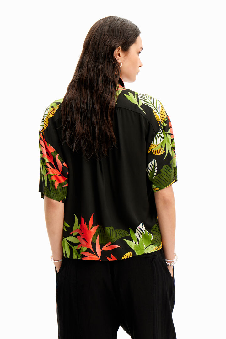 Chemise manches courtes tropicale | Desigual