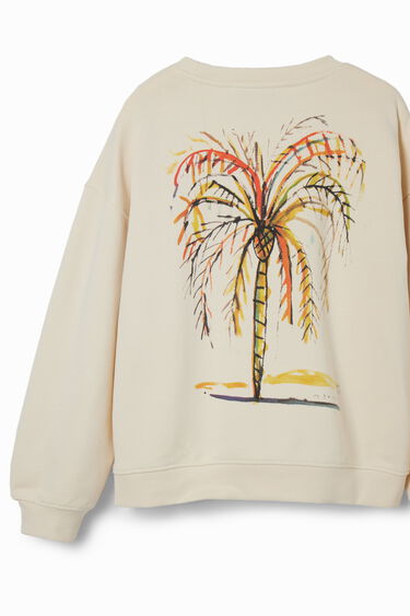 Sweatshirt illustratie palmboom | Desigual