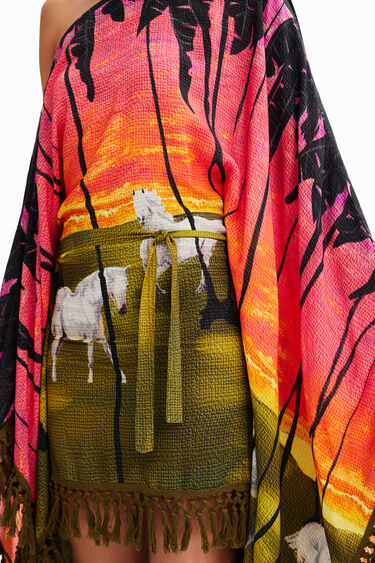 Stella Jean short poncho dress | Desigual