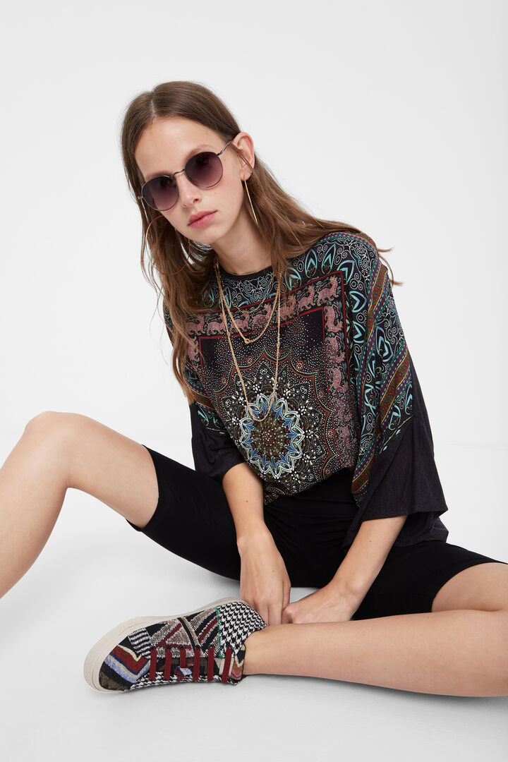 Hindu poncho T-shirt | Desigual