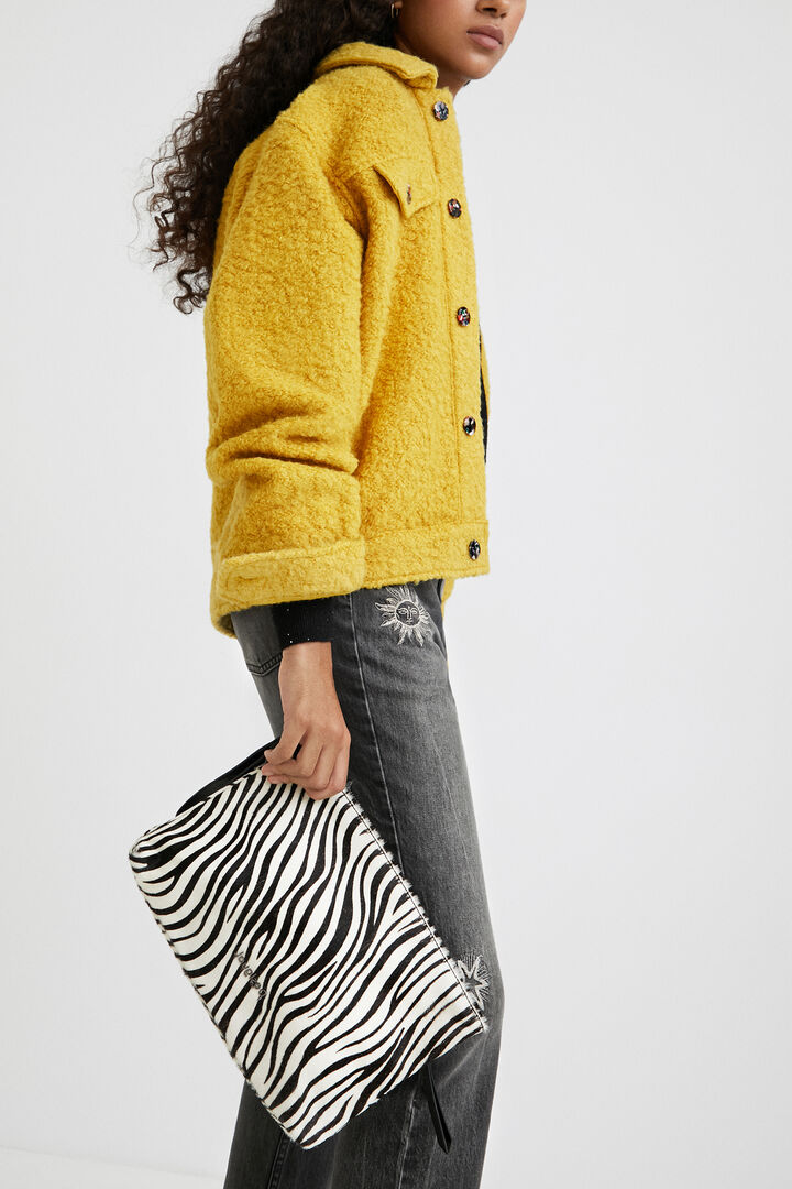 Leather sling bag animal print | Desigual