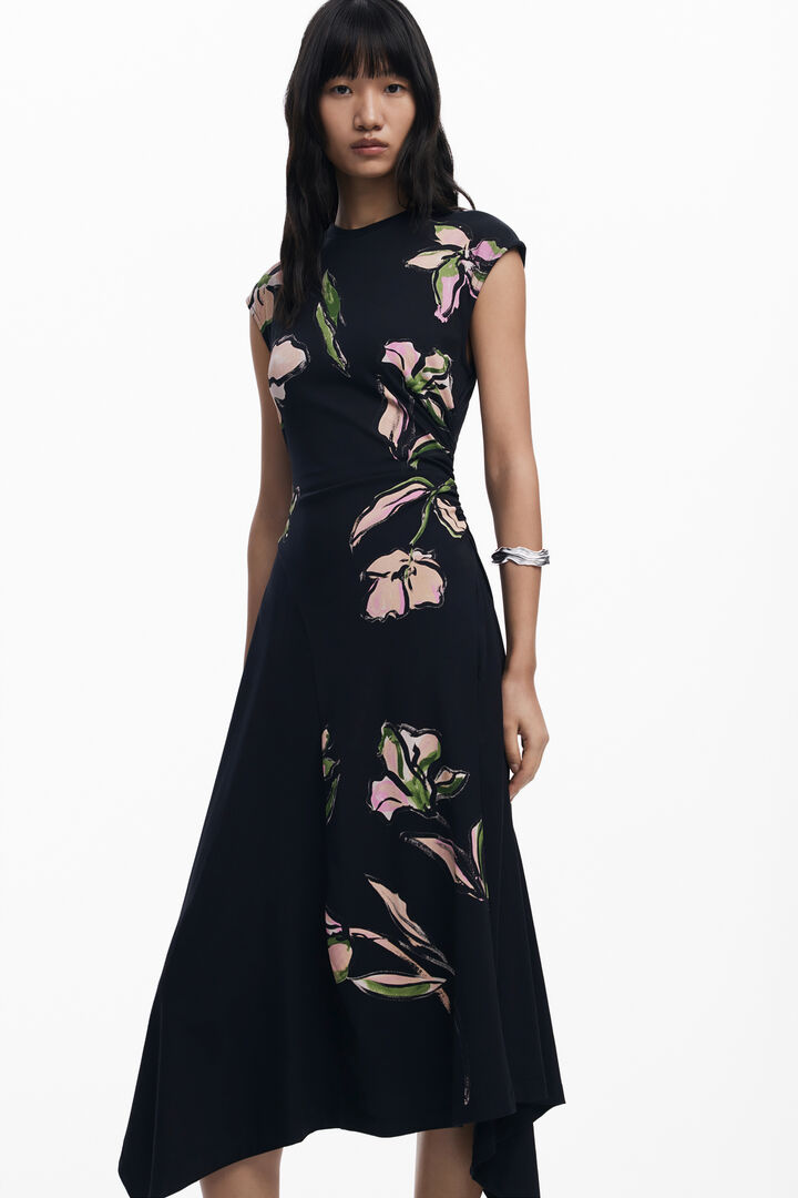 Abito asimmetrico a fiori | Desigual