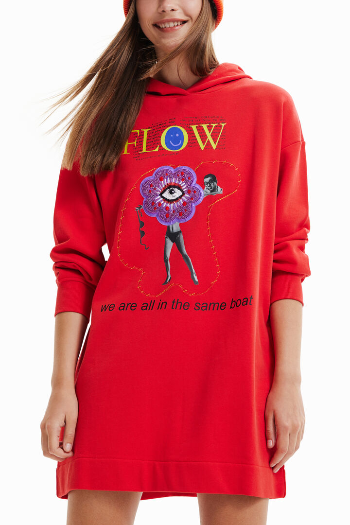 Vestido sudadera corto flow | Desigual