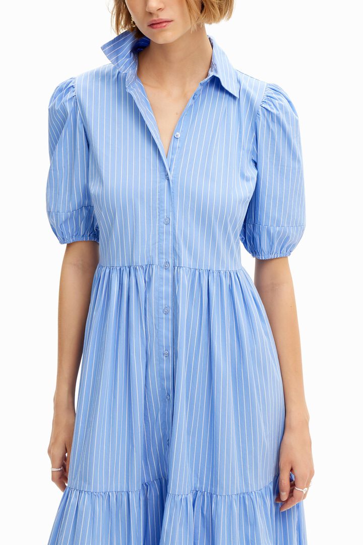 Striped midi shirt dress | Desigual